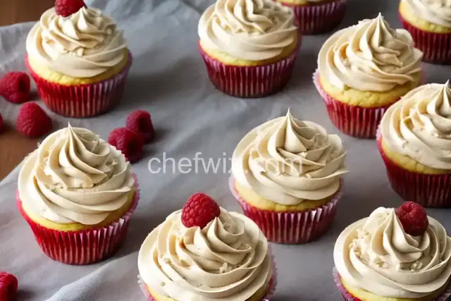 Raspberry White Chocolate Buttercream Cupcakes