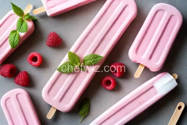 Raspberry Yogurt Popsicles Recipe