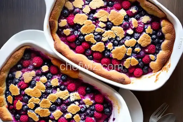 Raspberry and Blueberry Cobbler