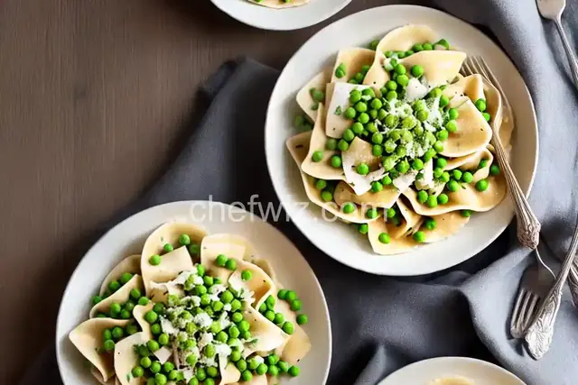 Ravioli Alfredo With Peas