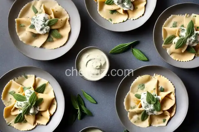 Ravioli with Sage Cream Sauce