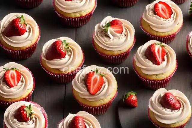 Real Strawberry Cupcakes