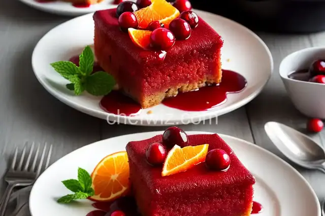 Really Cranberry Orange Yummy Gummy Pudding Cake