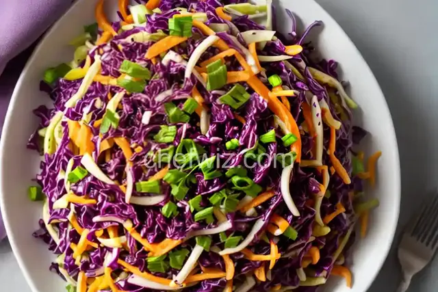 Red Cabbage and Onion Slaw