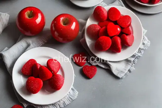 Red Candy Apple Slices