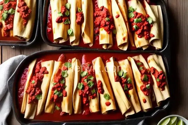 Red Chile Chicken Tamales