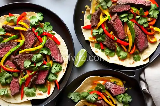 Red Curry Marinated Skirt Steak Fajitas