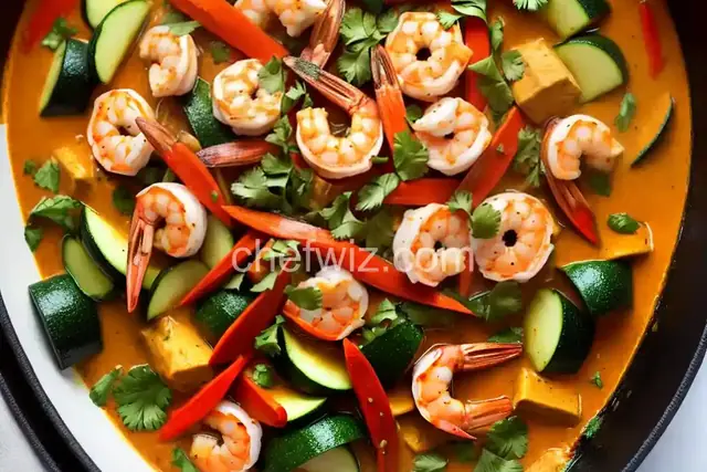 Red Curry with Shrimp, Zucchini, and Carrot Recipe