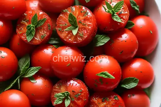 Red, Juicy, Herb-Fried Tomatoes