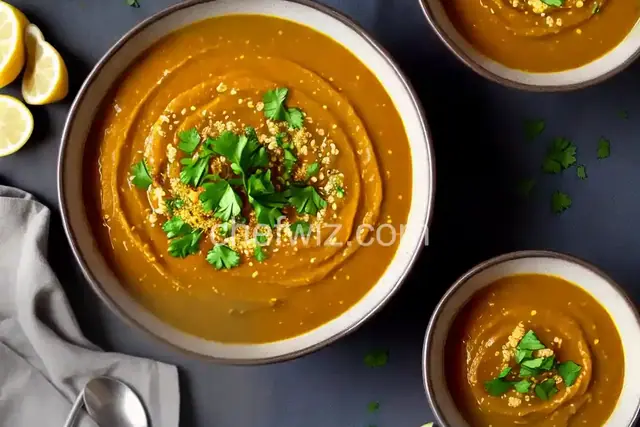 Red Lentil Soup With Preserved Lemon and Crispy Garlic