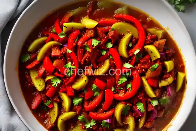 Red Pepper and Cabbage Pickle