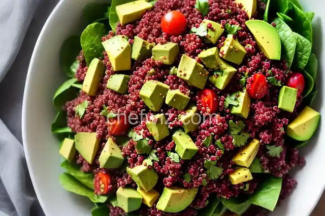Red Quinoa and Avocado Salad