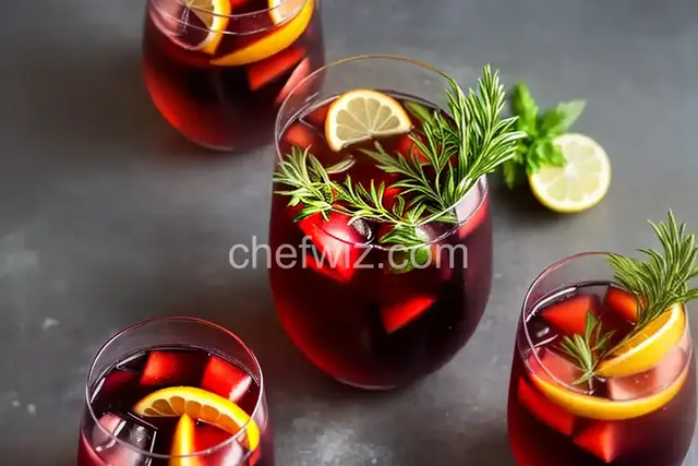 Red Sangria With Herbs and Citrus