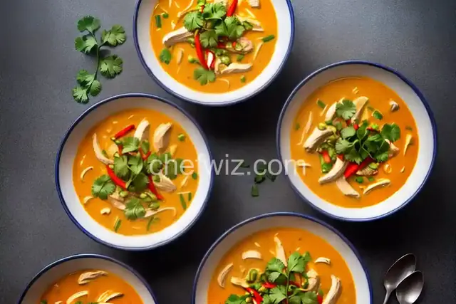 Red Thai Curry Chicken Soup