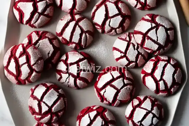 Red Velvet Crinkle Cookies