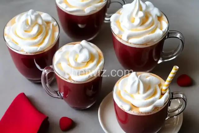 Red Velvet Hot Chocolate with Marshmallow Whipped Cream
