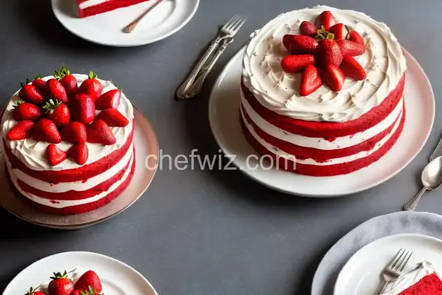 Red Velvet Strawberry Cake