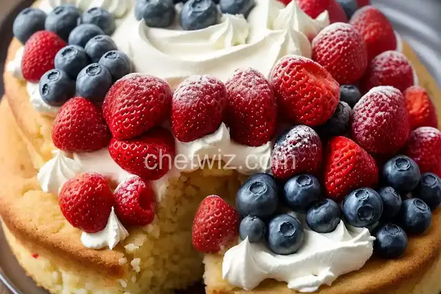 Red, White, and Blue Dump Cake