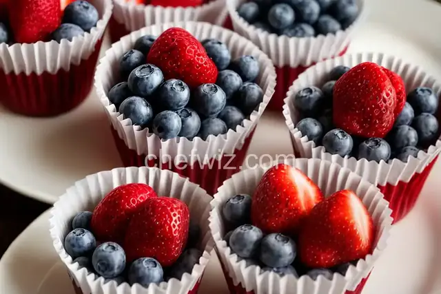Red, White, and Blue Fruit Cups
