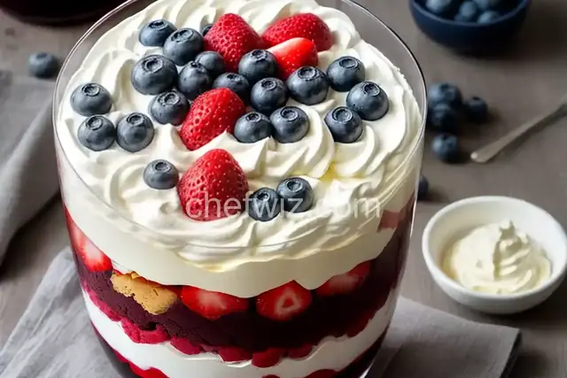 Red, White, and Blue Trifle