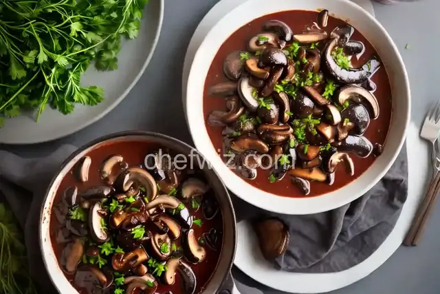 Red Wine and Wild Mushroom Sauce