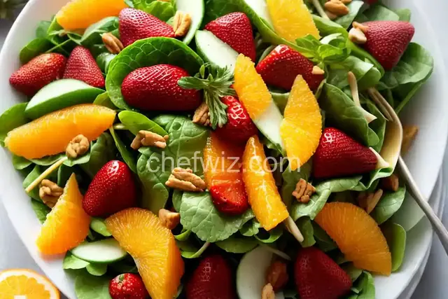 Refreshing Side Salad with Strawberries and Mandarin Oranges