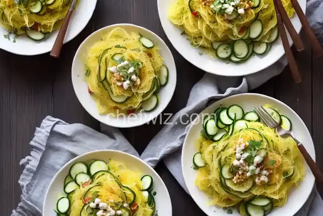 Refreshing Spaghetti Squash and Cucumber Salad