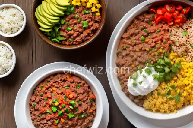 Refried Beans and Rice Bowl