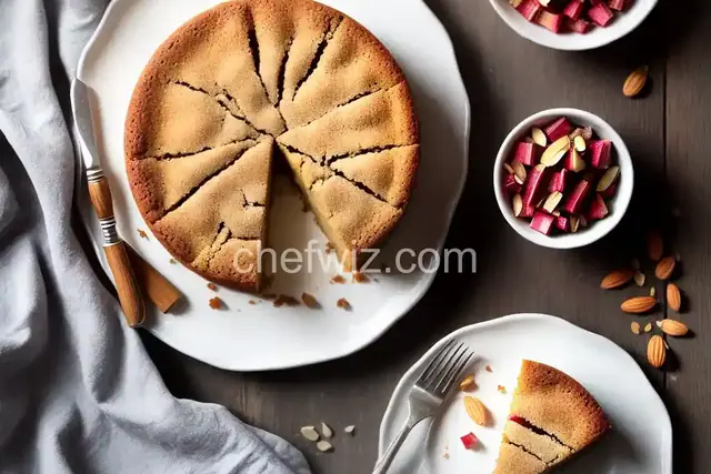 Rhubarb-Almond Cake