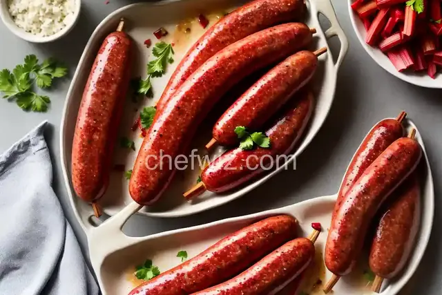 Rhubarb-Chipotle Sausage