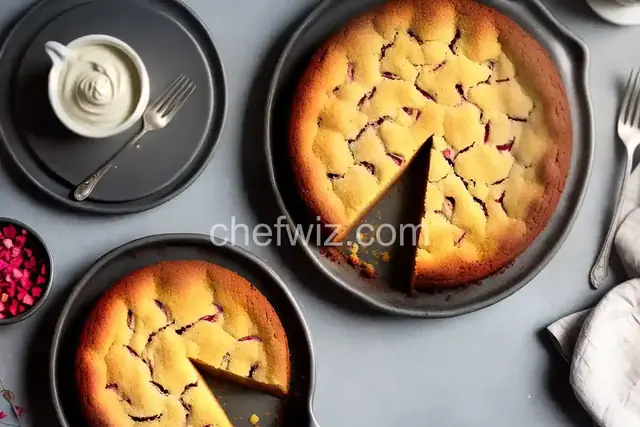 Rhubarb Custard Cake