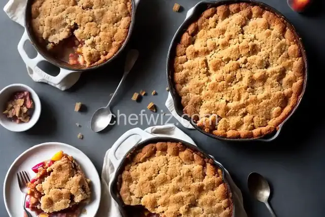 Rhubarb Peach Cobbler