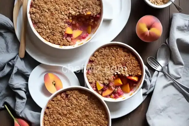 Rhubarb-Peach Crisp
