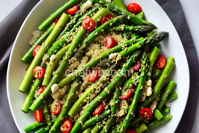 Ribboned Asparagus and Quinoa Salad