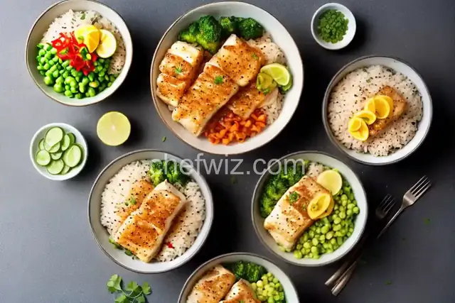Rice Bowls with Flaky Cod
