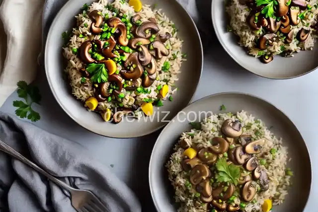 Rice Pilaf With Lemony Brown-Butter Mushrooms