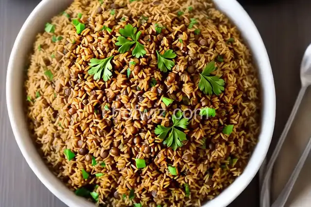 Rice and Lentils from a Rice Cooker