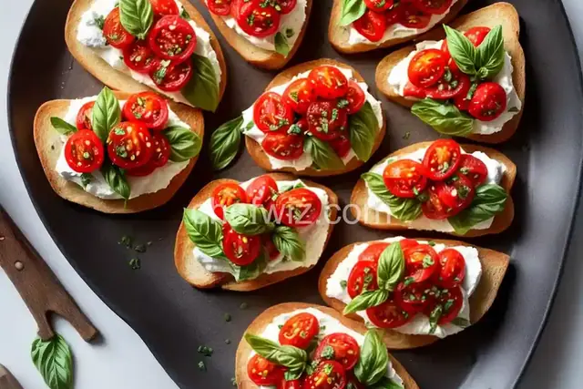Ricotta Bruschetta with Sweet and Spicy Tomatoes