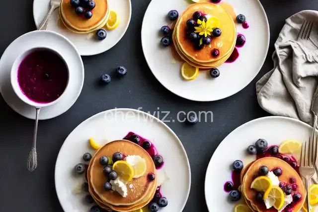 Ricotta Pancakes with Blueberry-Lemon Compote