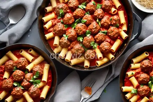 Rigatoni and Meatballs