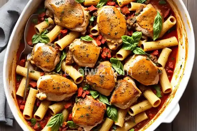 Rigatoni with Chicken Thighs