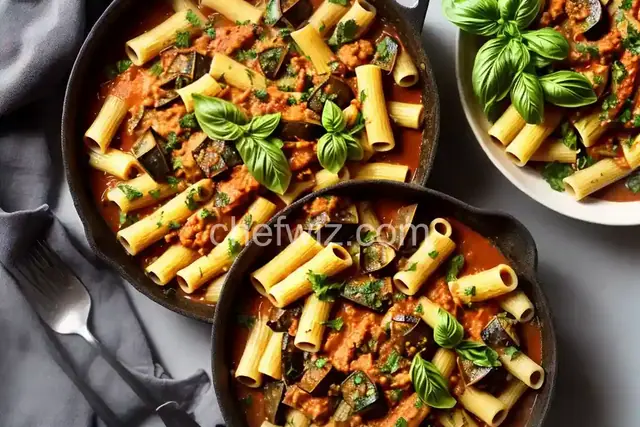 Rigatoni with Eggplant Puree