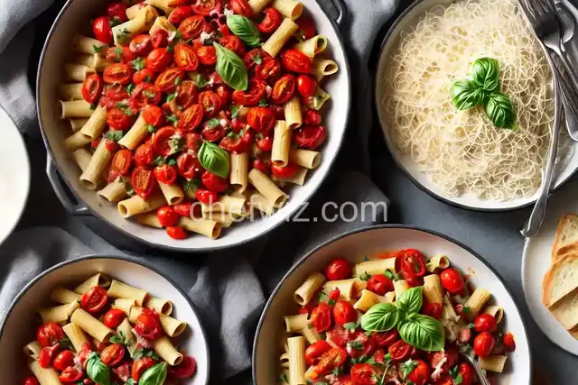 Rigatoni with Roasted Tomatoes and Beans