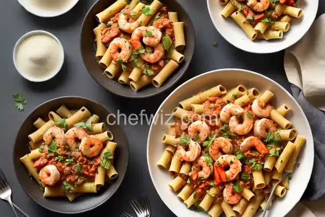 Rigatoni with Spicy Shrimp