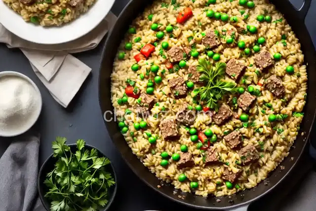 Risotto with Ground Meat and Veg