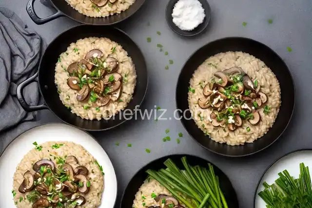 Risotto with Leeks, Shiitake Mushrooms, and Truffles