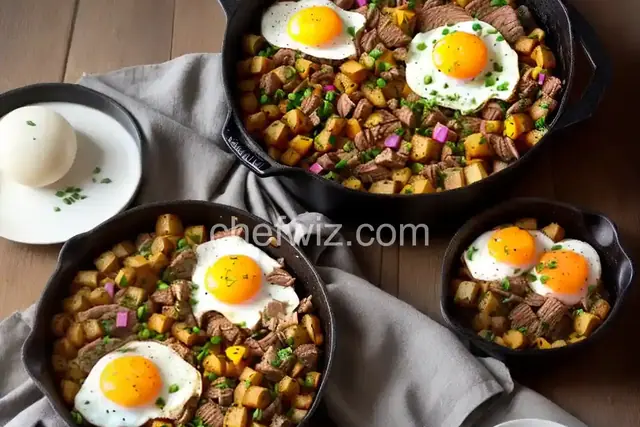 Roast Beef Hash and Eggs