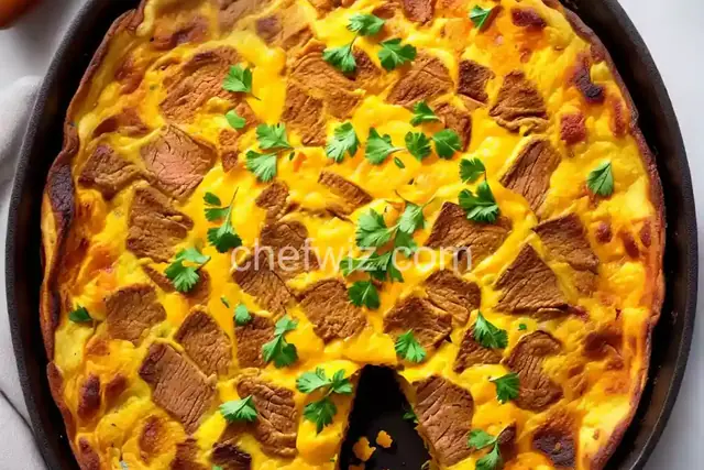 Roast Beef and Cheddar Frittata