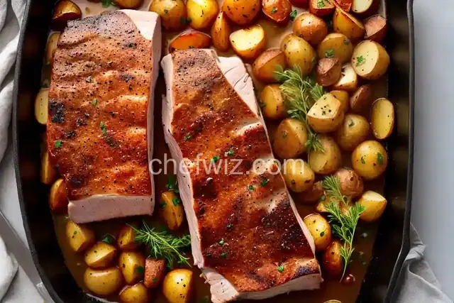 Roast Bone-In Pork Loin With Potatoes