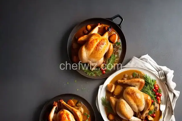 Roast Chicken With Cognac Sauce